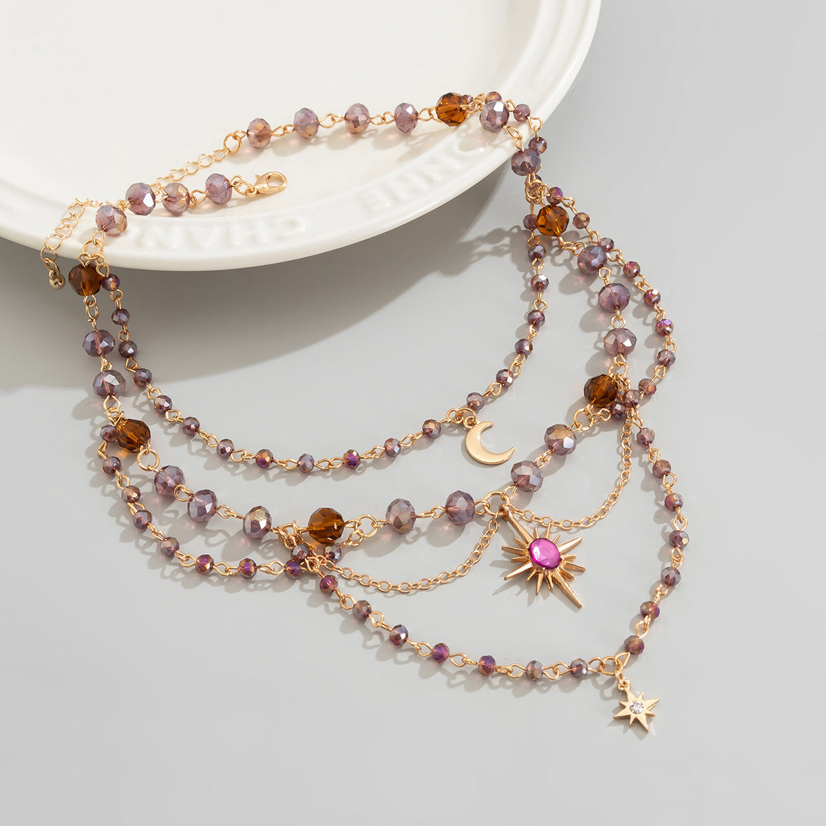 Planderful Vienna Verve Necklace – Unique Irregular Moon Design