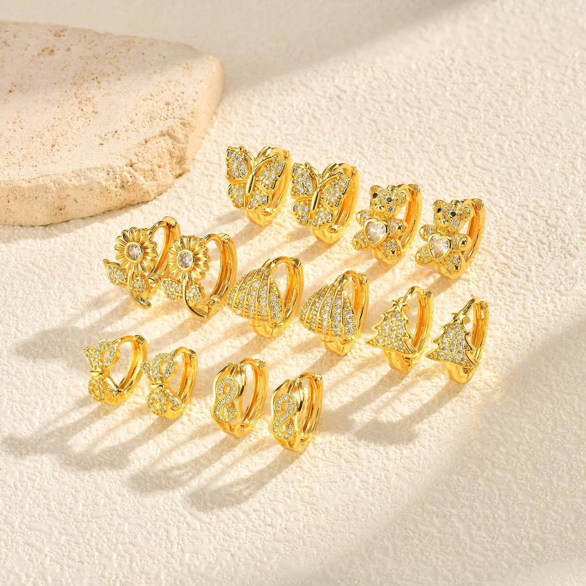 Zircon Floral Earrings