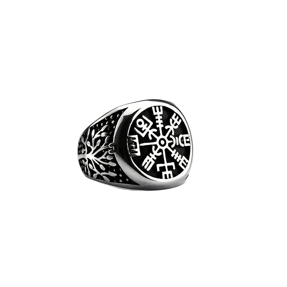 Punk Tree of Life Stainless Steel Men's Ring