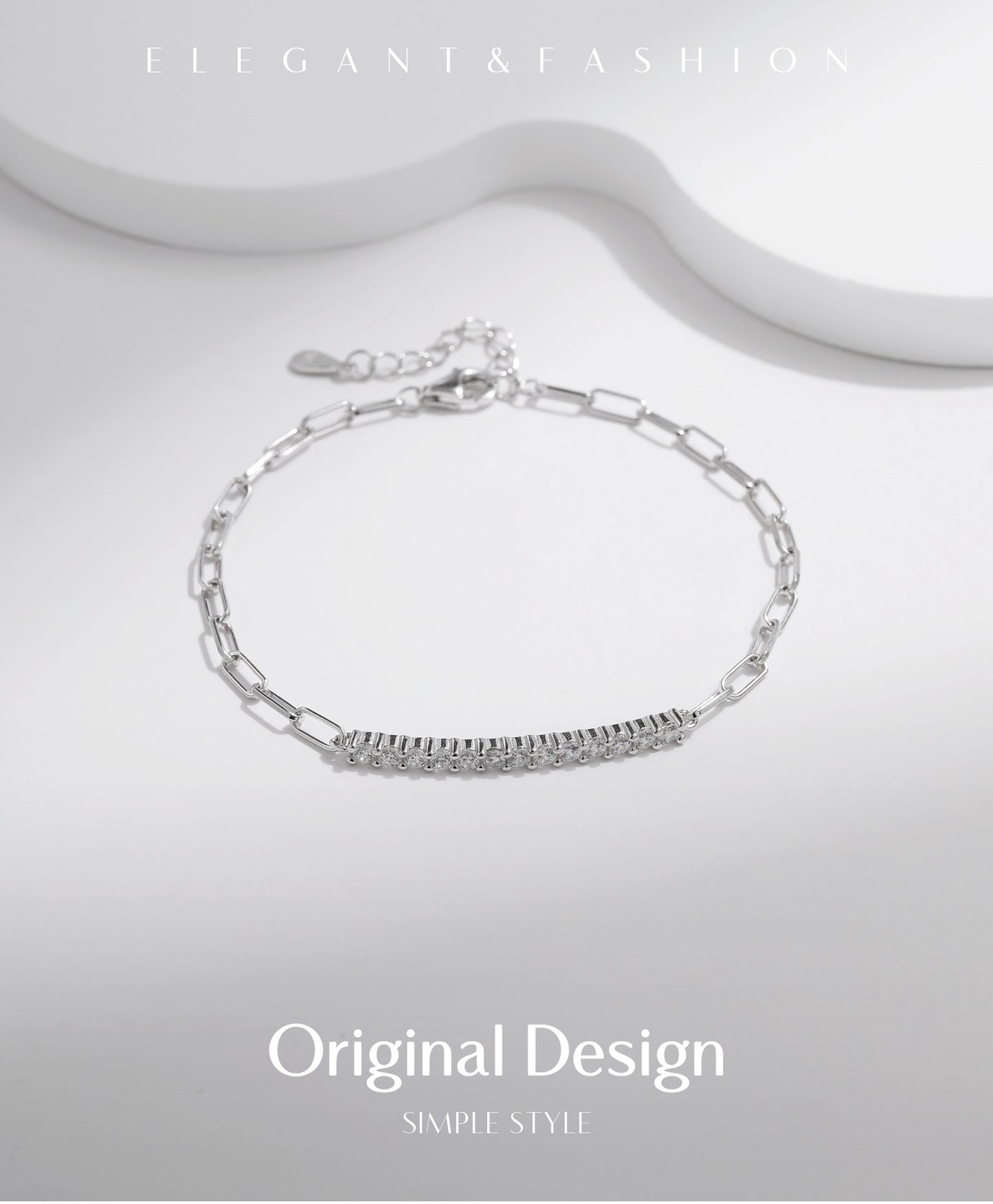 Planderful Moissanite Diamond Bracelet – Personalized Light Luxury Design