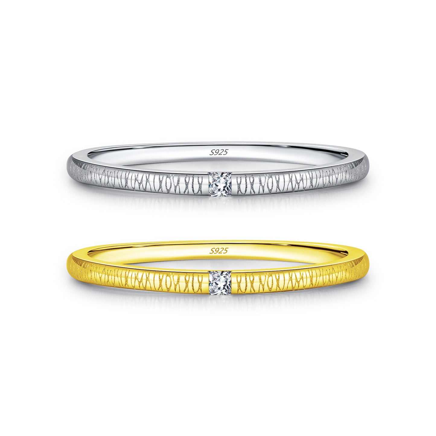 Planderful Everyday Genie Ring – Premium Textured Sterling Silver with Irregular Zircon Accent