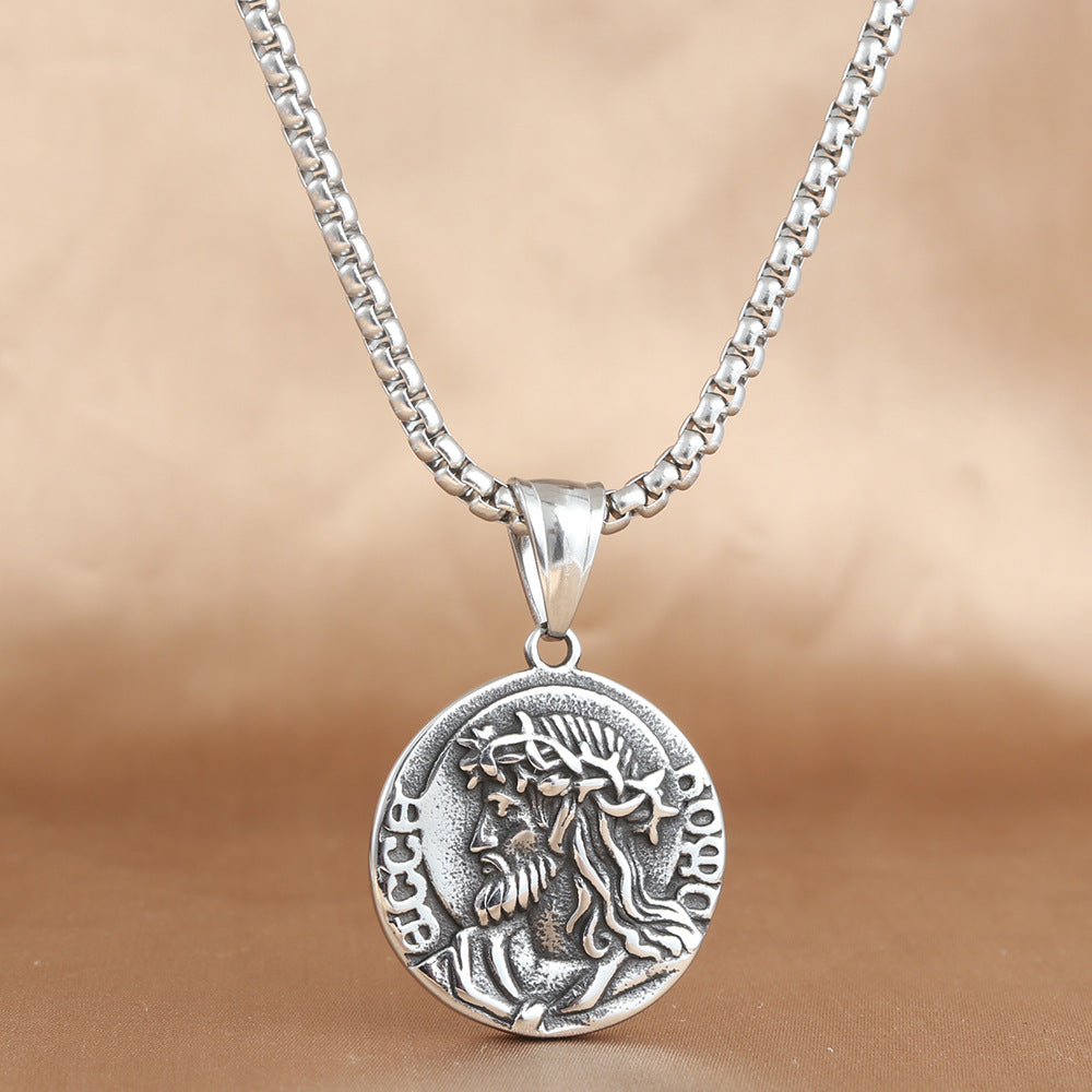 European And American Stainless Steel Pendant Necklace For Men