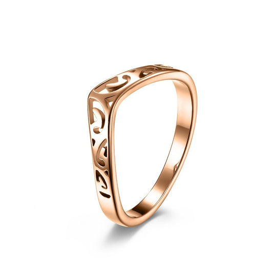Planderful Celtic Knot Heart Ring For Women Elegant Hollow Design Engagement Jewelry Sizes 5 To 12