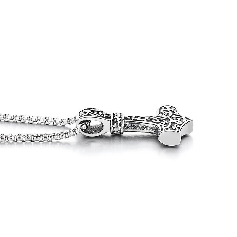 Stainless Steel Necklace – Vintage Nordic Rune