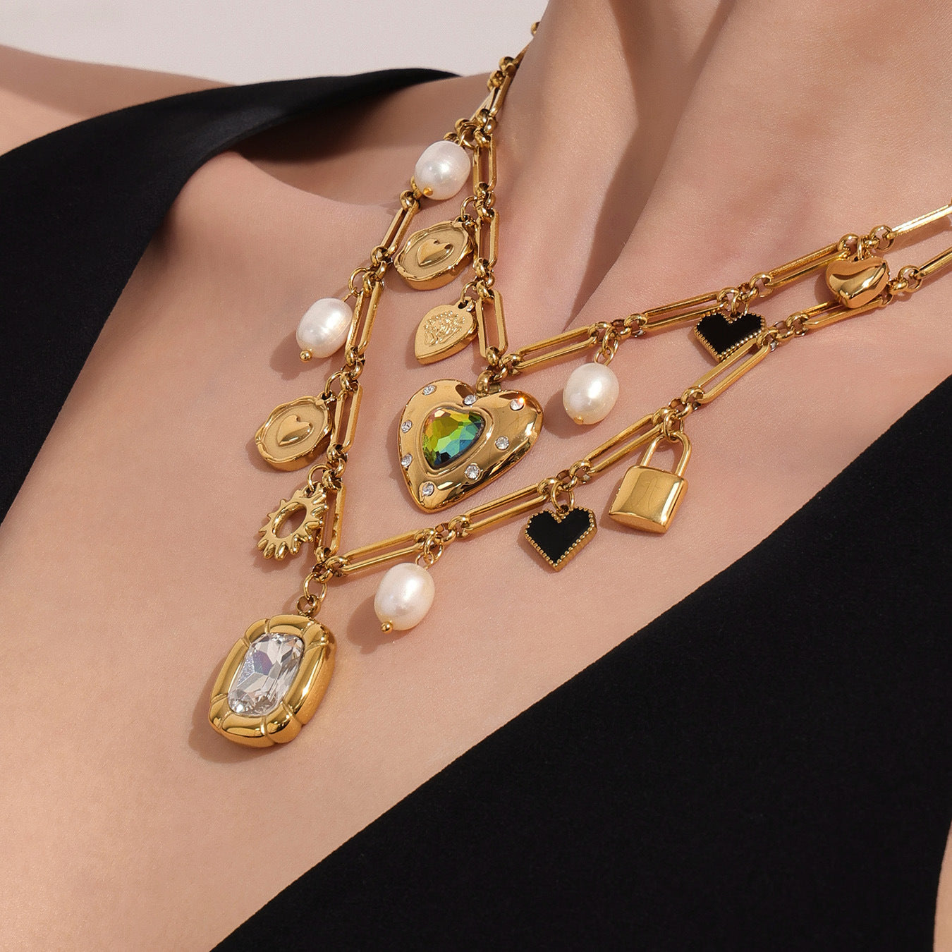 Planderful Everyday Genie For Women Zircon Necklace Pearl