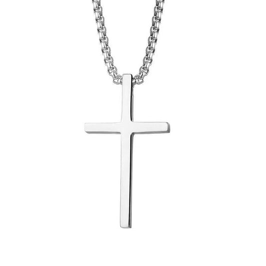 Stainless Steel Chain Alloy Cross Necklace Men's Pendant