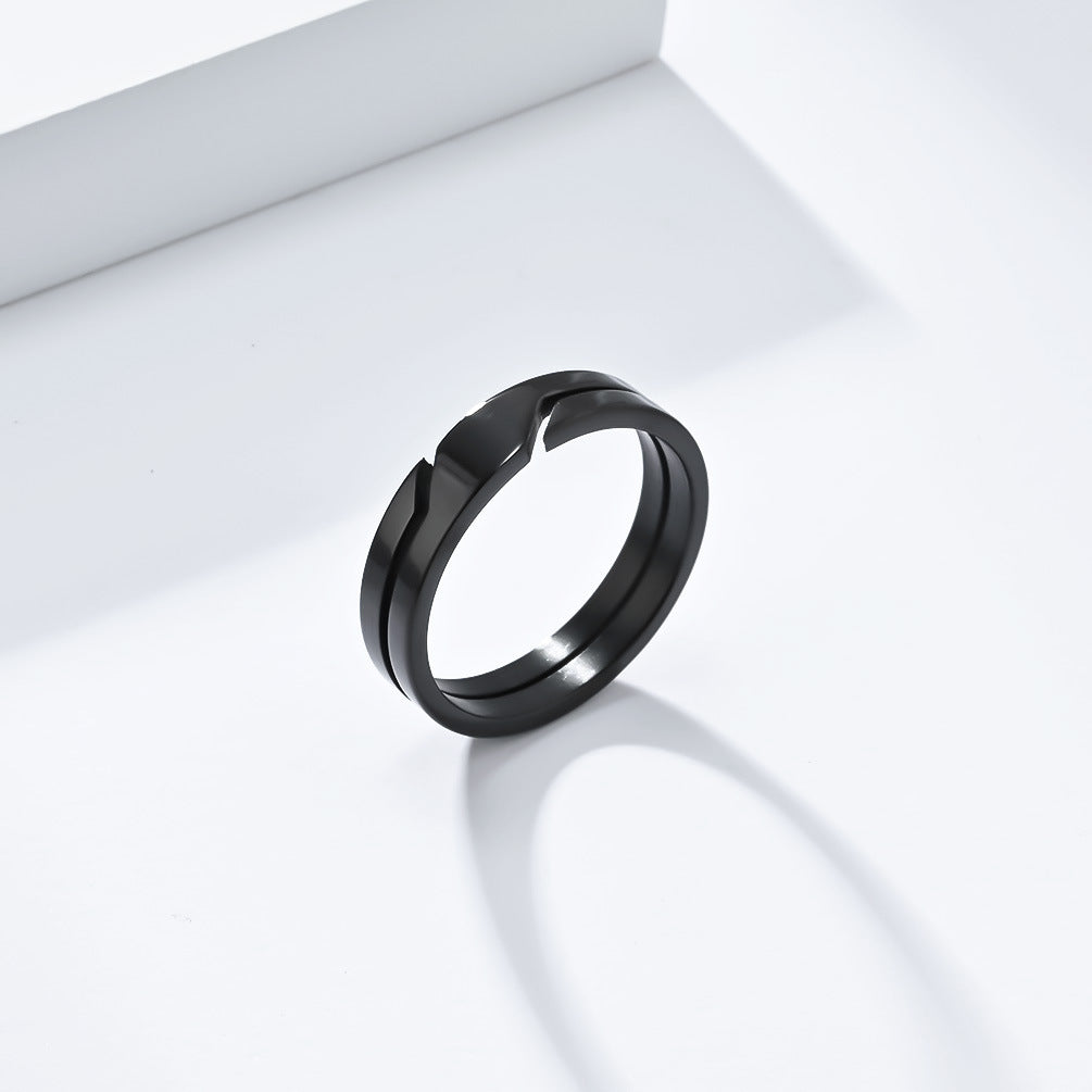 Personalized Titanium Steel Ring for Men and Women Jewelry