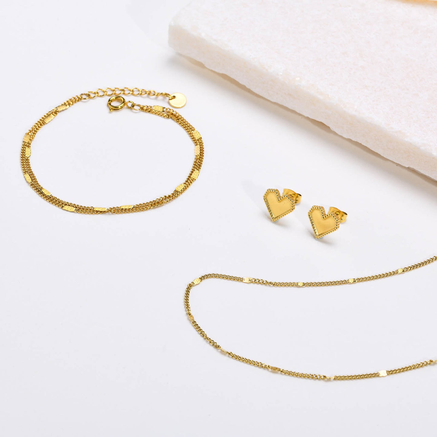 Stainless Steel Ladies Fashion Versatile Jewelry Wholesale Gold