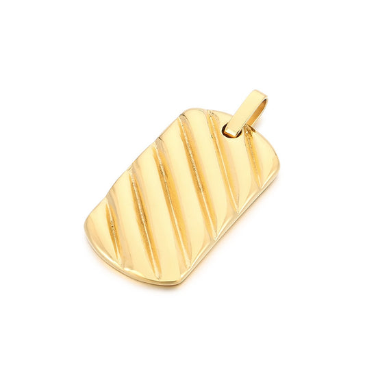 Planderful 18K Gold Plating Geometric Bar Pendant For Men