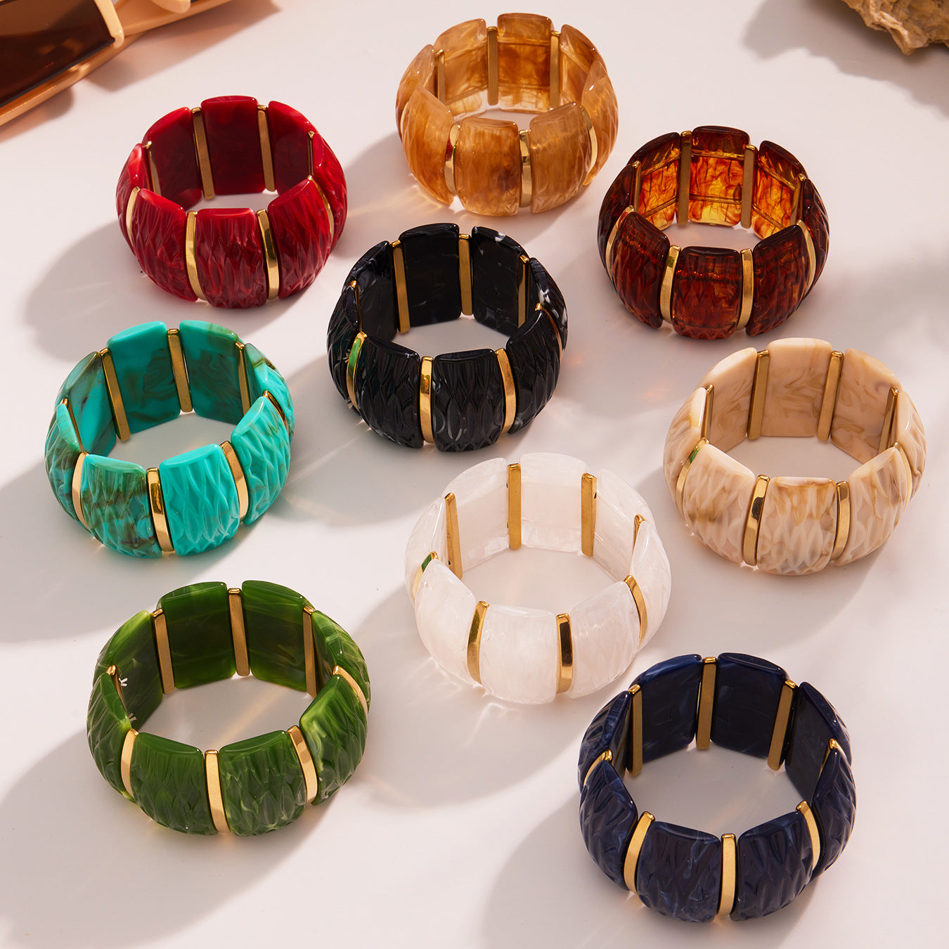Planderful Resin Elastic Bracelet Eco Multicolor Women