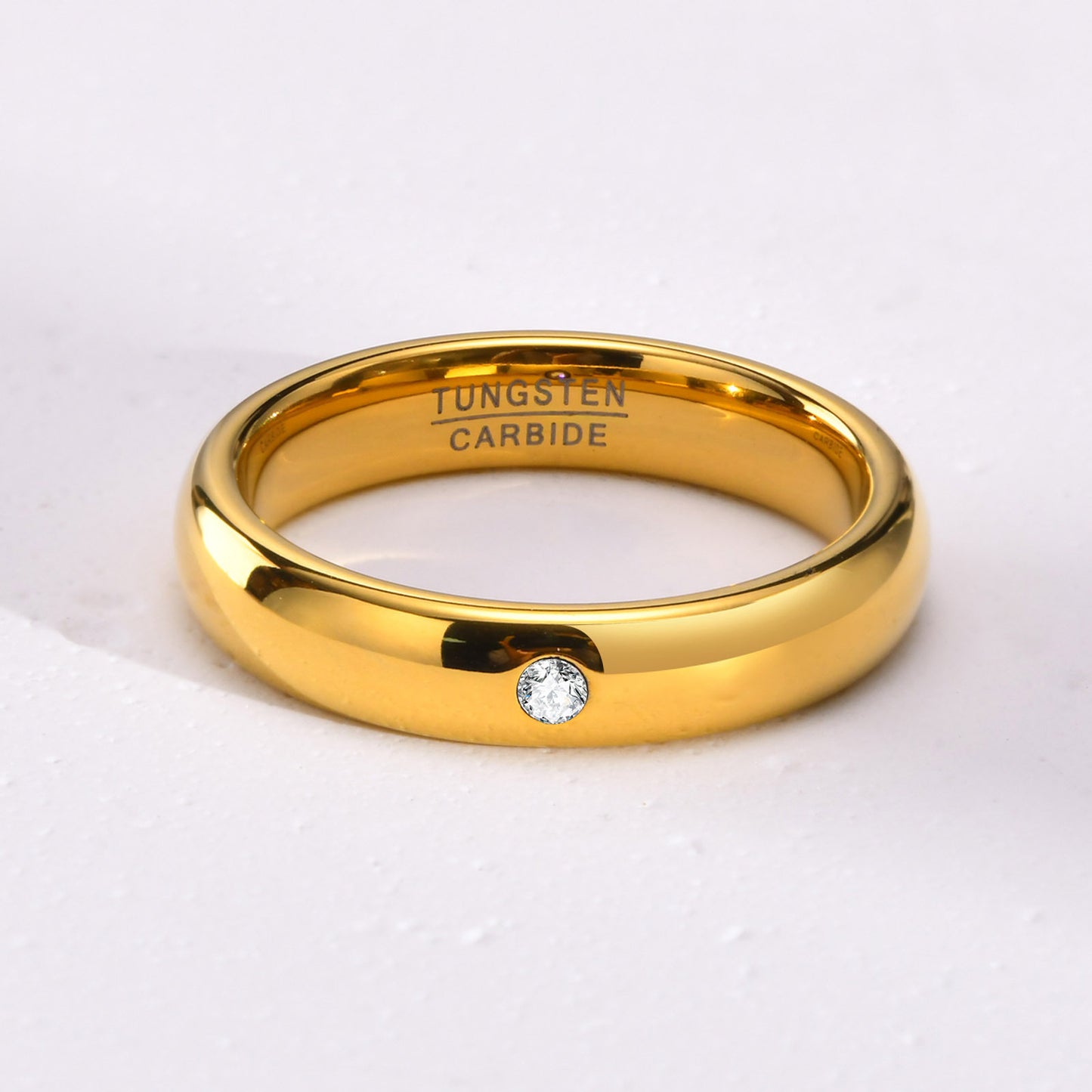 New Product on the Market 4MM Zircon Tungsten Steel Ring