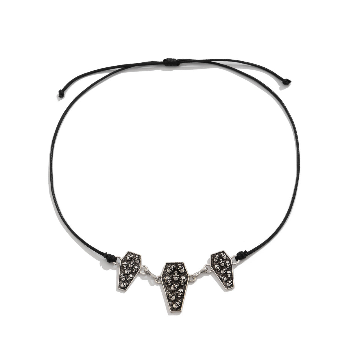 Gothic Skull Pendant Choker Necklace