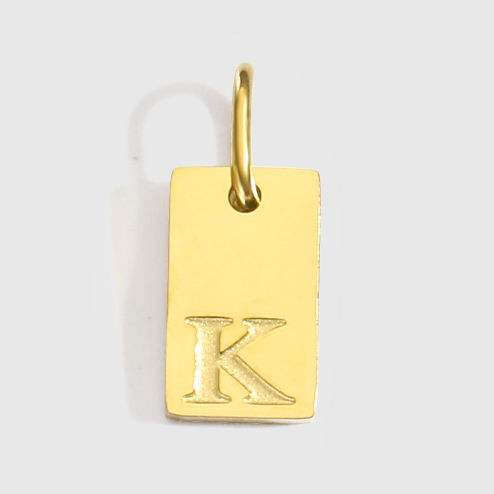 Planderful Jewelry Alphabet Necklace Gold Plated Stainless Steel