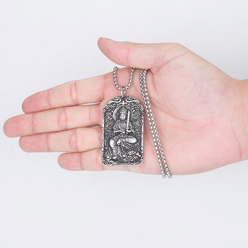 Steel Necklace - Elegant Buddha Bodhisattva Eight Gods