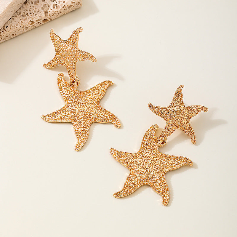 Planderful Vienna Verve Earrings – Exaggerated Fringed Design with Marine Element