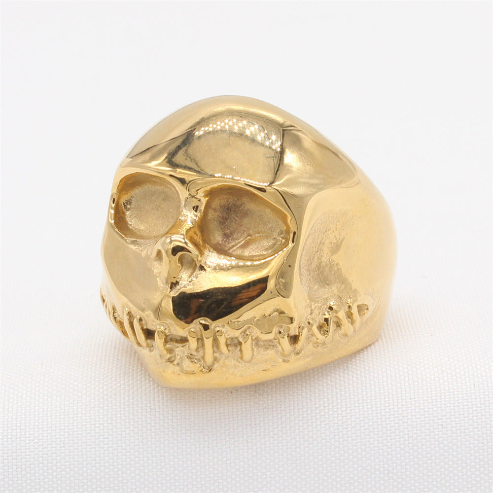 Planderful Everyday Genie Retro Skull Men's Titanium Steel Ring – Personalized European and American Style