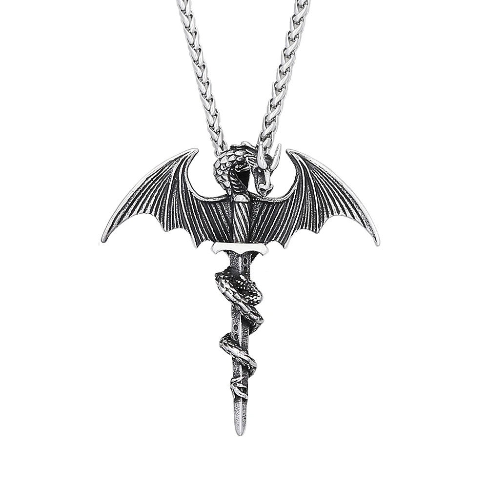 Vintage Dagger Stainless Steel Men's Pendant Necklace