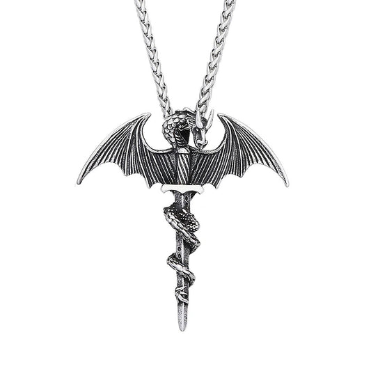 Vintage Dagger Stainless Steel Men's Pendant Necklace