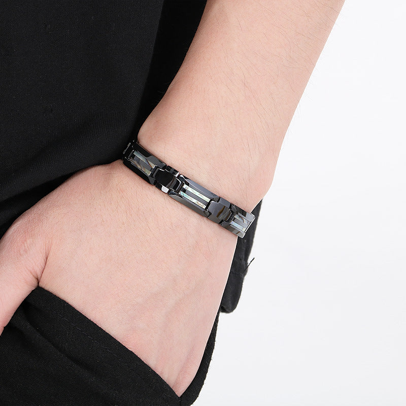 Planderful Personalized Magnetic Stone Bracelet For Men