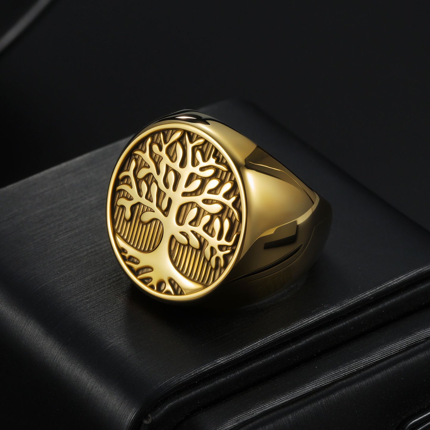 Planderful Tree of Life Ring for Men Stainless Steel