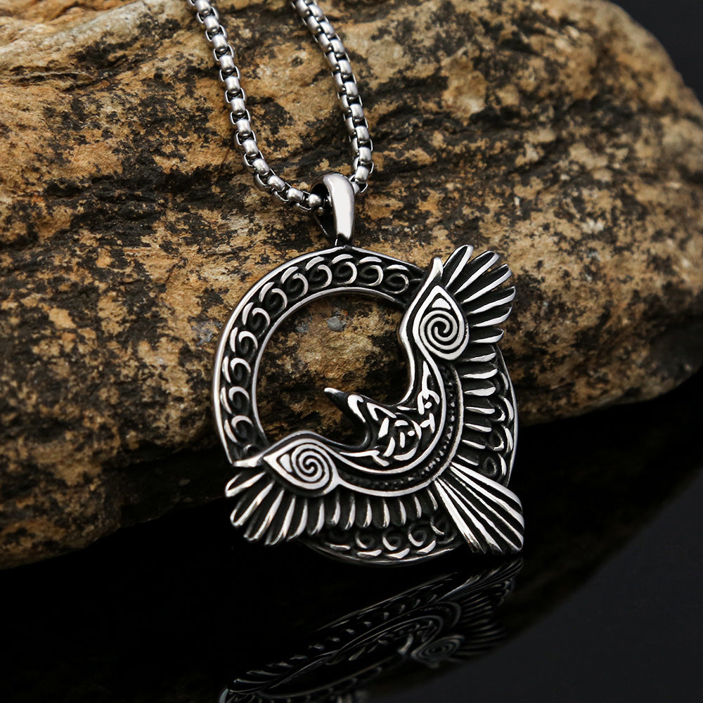 Fashionable Personalized Titanium Steel Viking Eagle Necklace