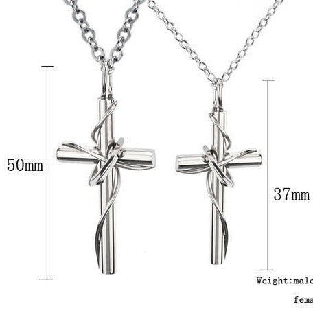 Planderful Cross Pendant Necklace Durable Steel Unisex Jewelry Timeless Minimalist Design Gift For Faithful Daily Wear