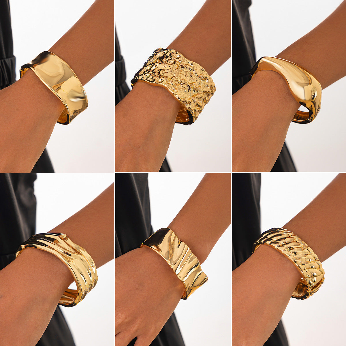 Planderful Vienna Verve Bracelet – Irregular Liquid Metal Texture