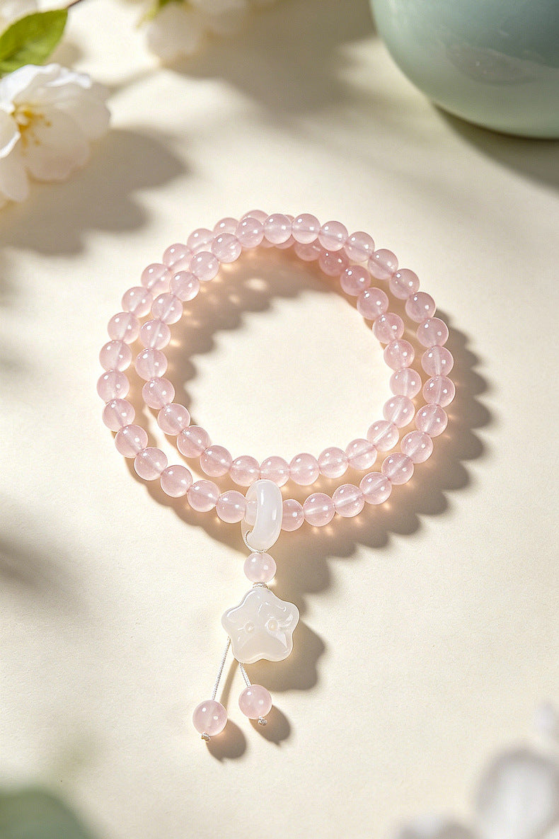 Amethyst Rose Quartz Agate Bracelet