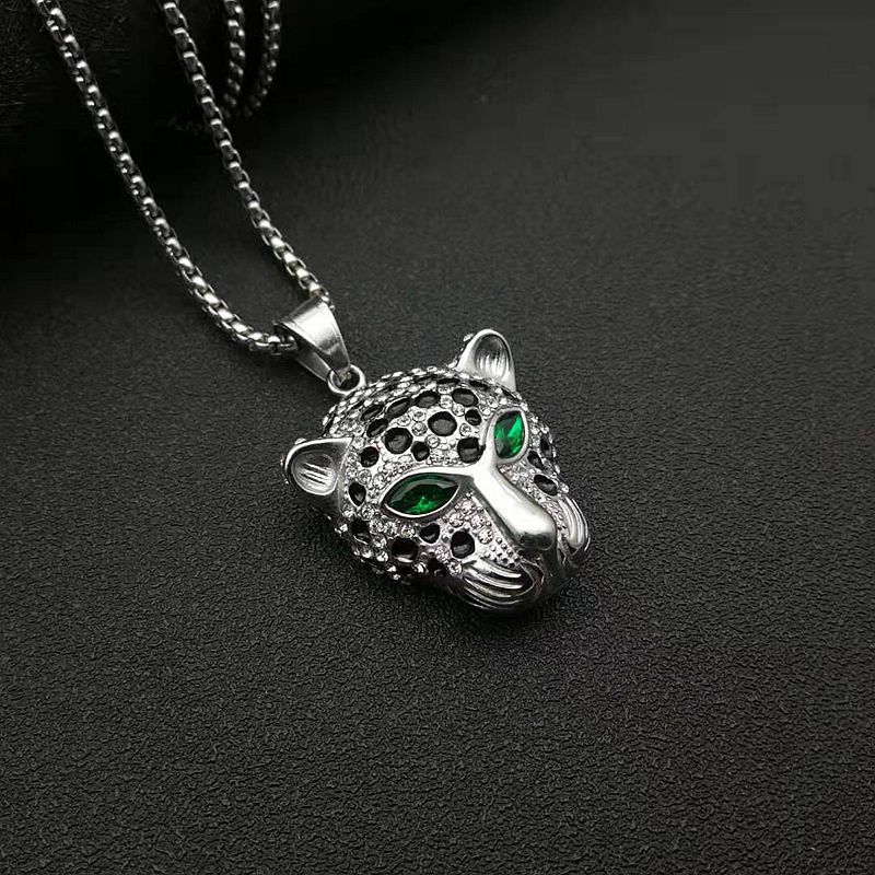 Zircon Necklace – Luxury Hip Hop Leopard Pendant Planderful