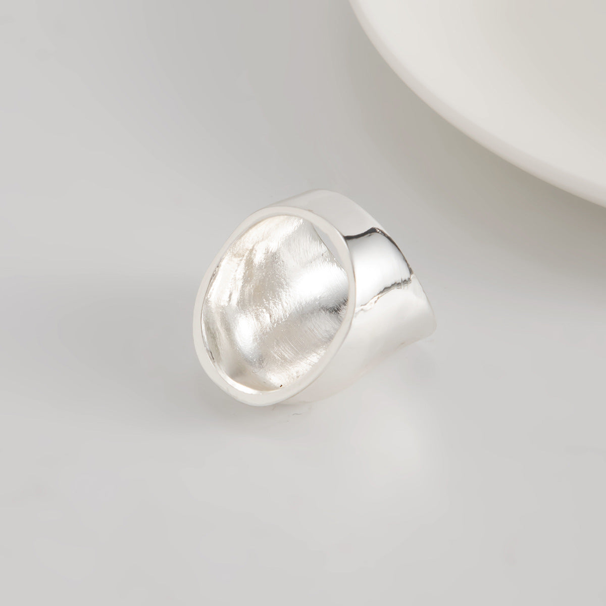 Planderful Vienna Verve Bold Geometric Resin Stone Square Ring for Women Large Wide Surface Statement Jewelry