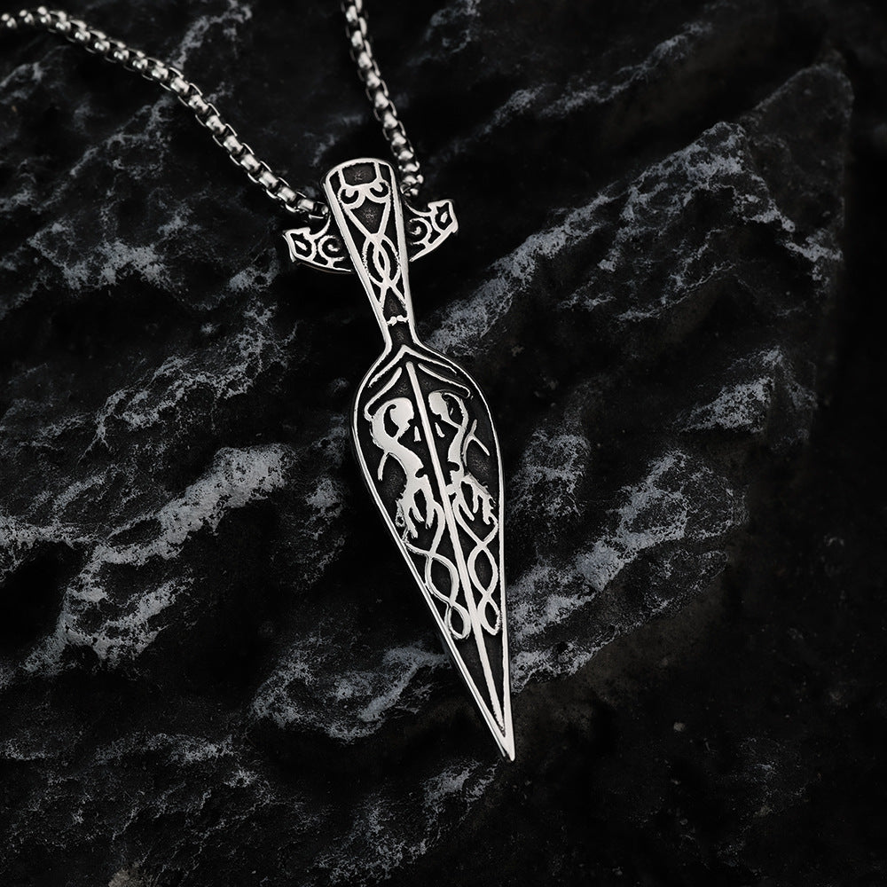 Hip-Hop European and American Viking Weapon Pendant Necklace