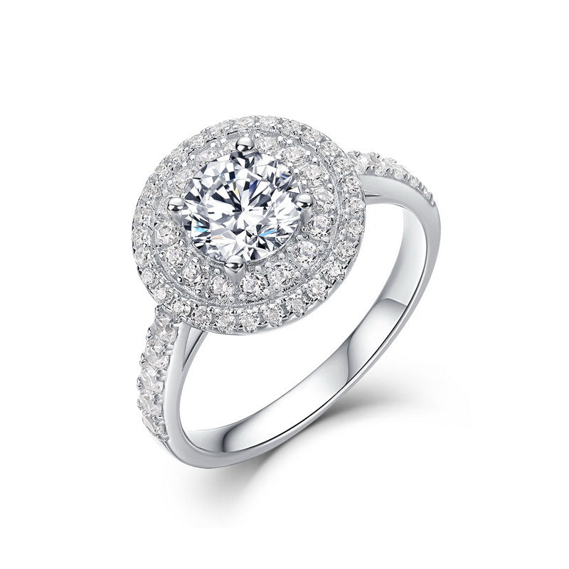 Planderful Classic Moissanite Sterling Silver Ring – 6.5 × 6.5 mm, 1 ct – Style 9