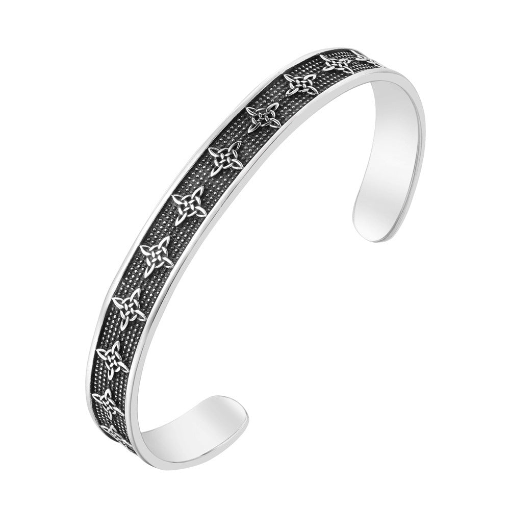 Planderful Everyday Genie – Retro Nordic Viking Celtic Titanium Steel Bracelet