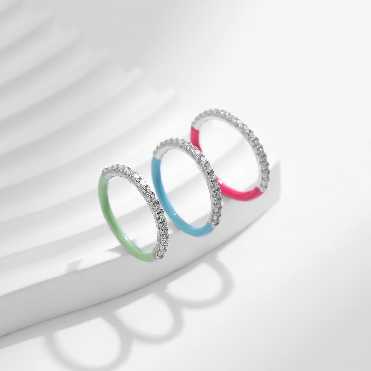 Sterling Silver Zircon Dopamine Candy Sweet Food Ring for Women