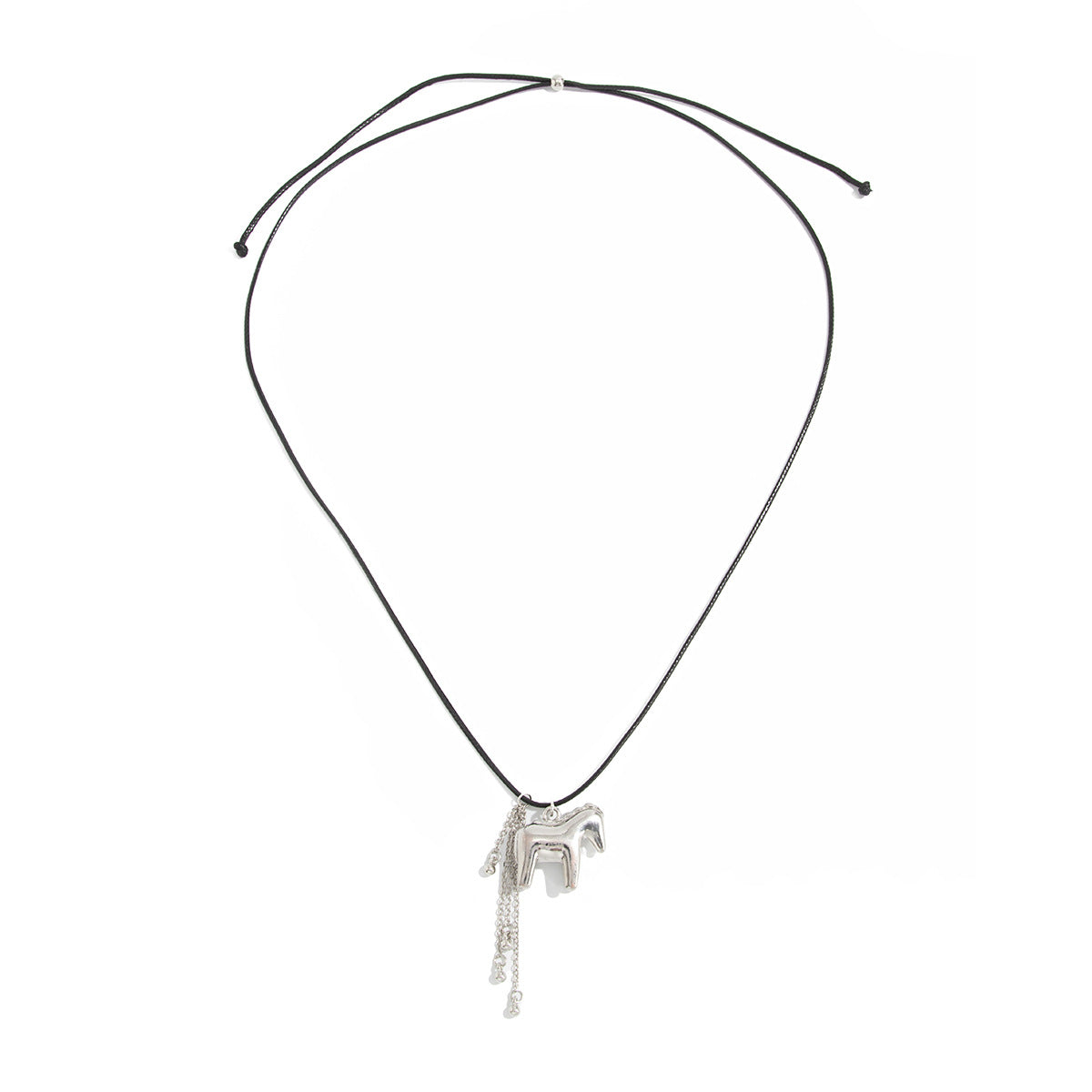 Pony Pendant Long Chain Necklace