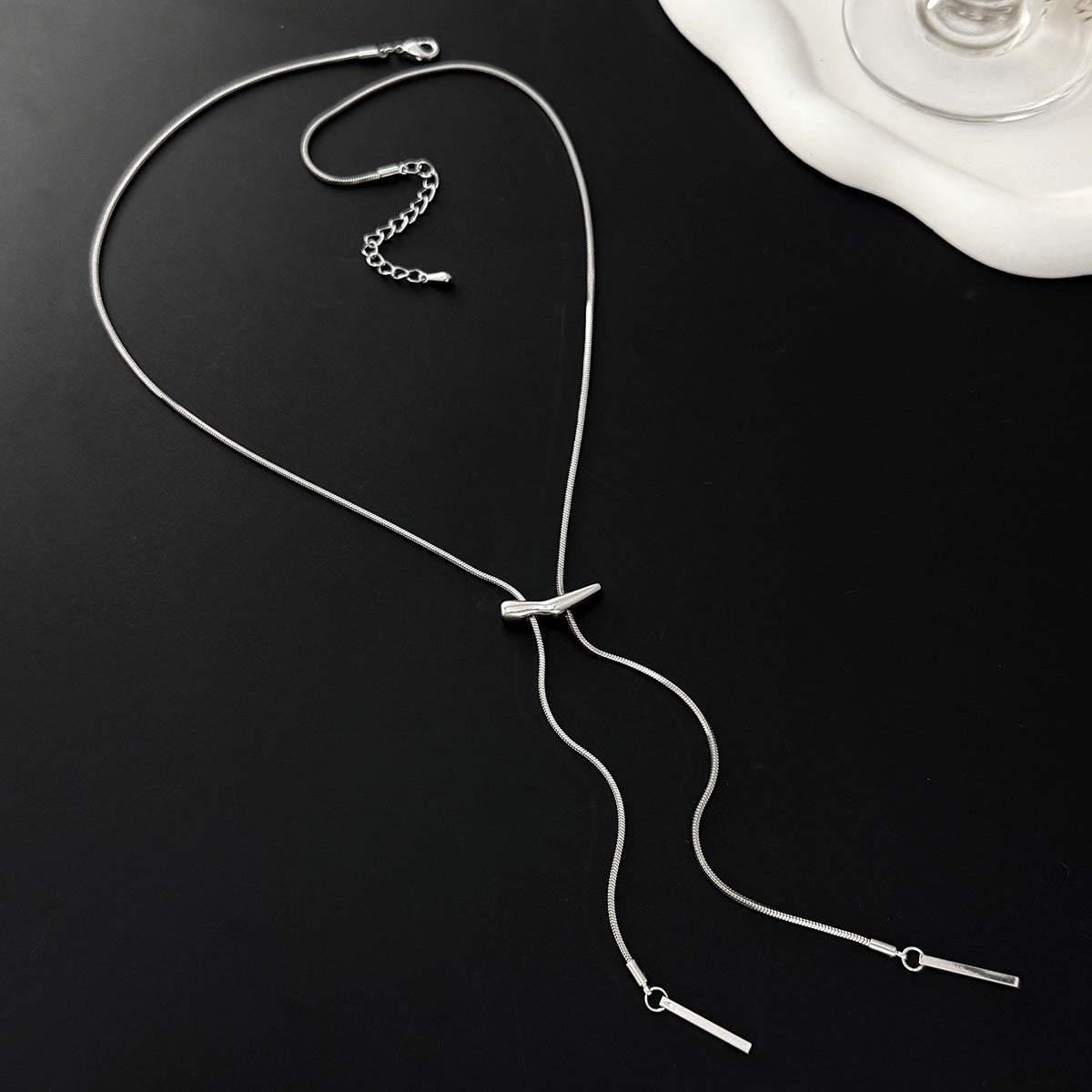 Adjustable V-Shaped Stainless Steel Necklace