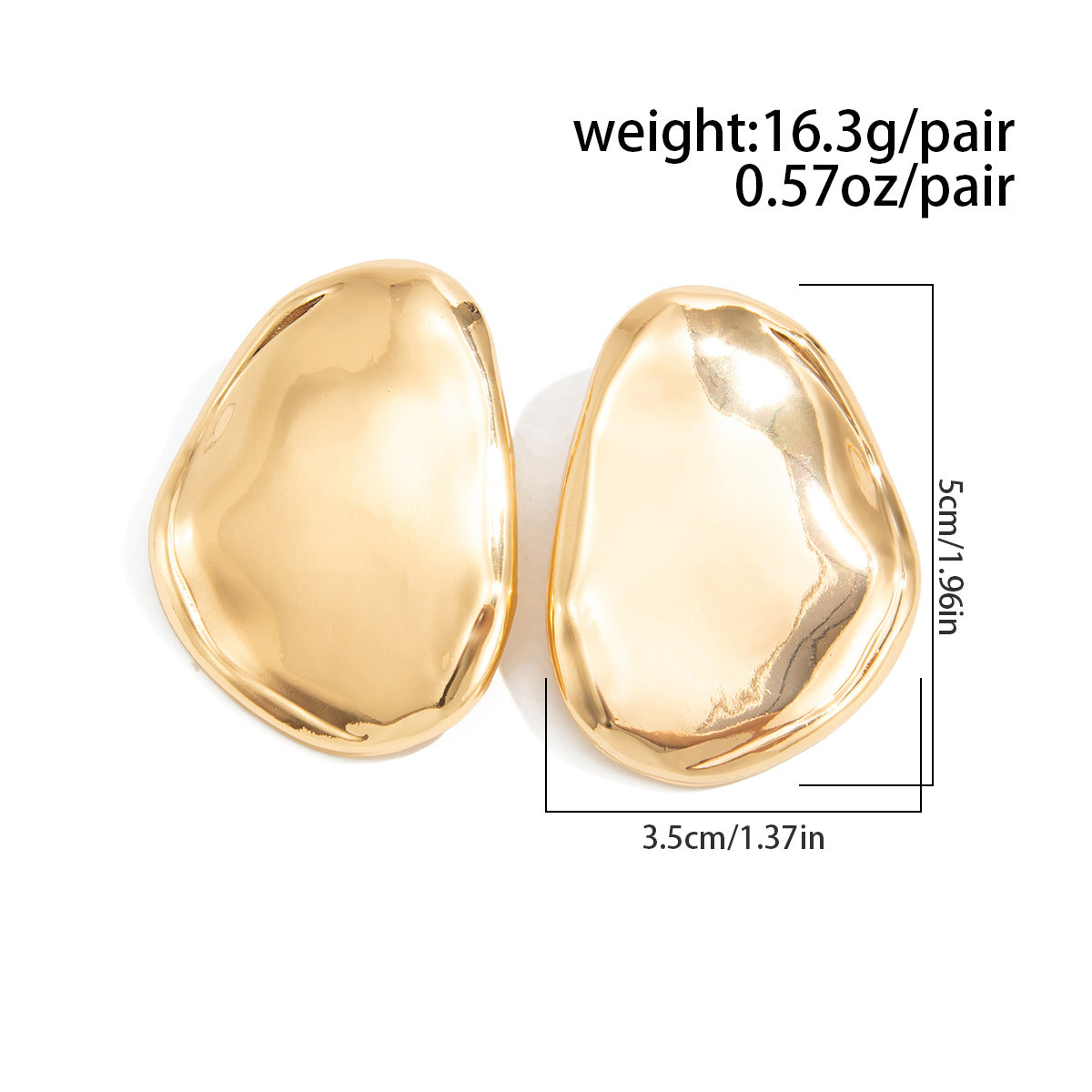 Exaggerated Geometric Metal Stud Earrings For Women By Planderful Vienna Verve Statement Jewelry
