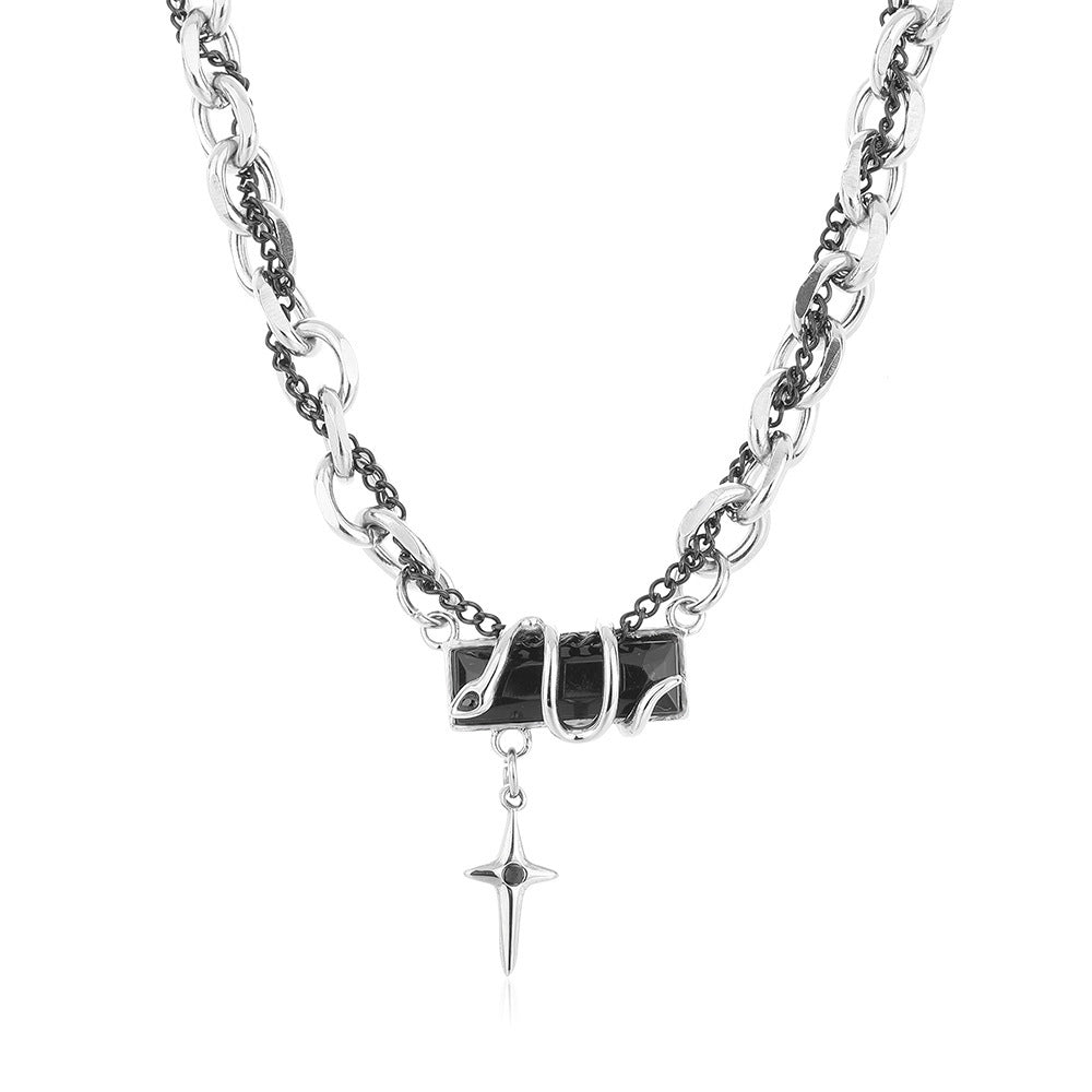 Planderful Jewelry Stainless Steel Snake Necklace For Men