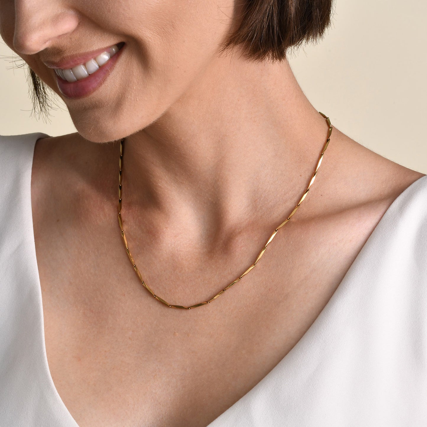 Ins Wind Necklace Women's Necklace Stainless Steel Melon Seed Chain