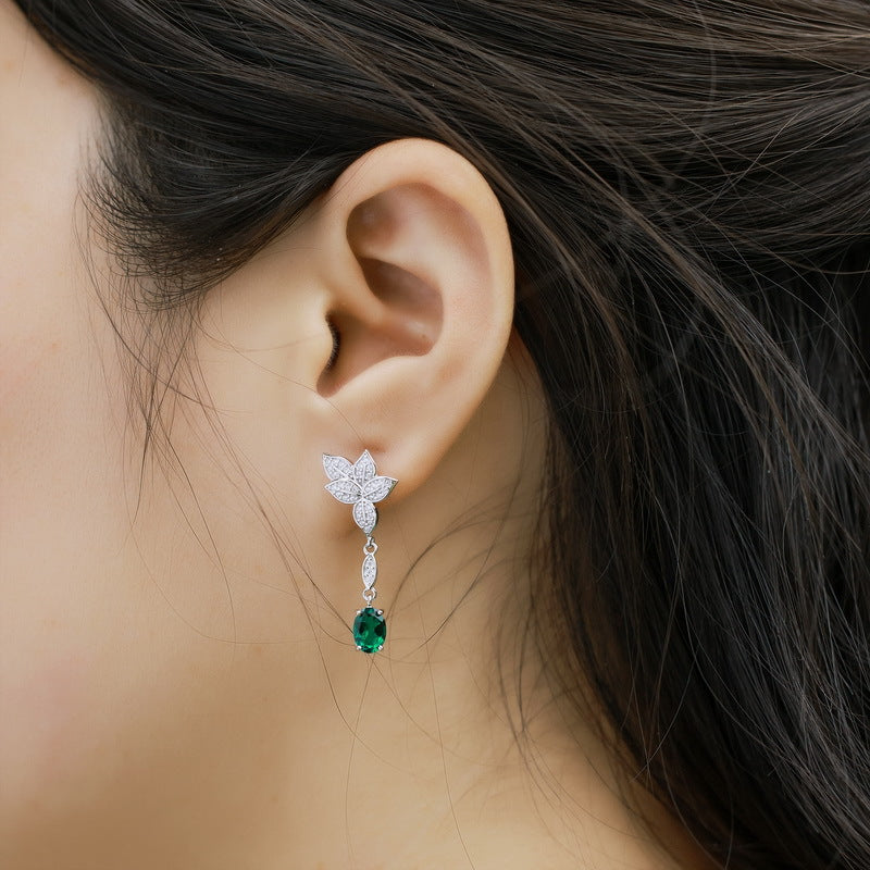 Planderful Gala Fireworks Earrings – Customizable Asymmetrical Silver Gemstone Design