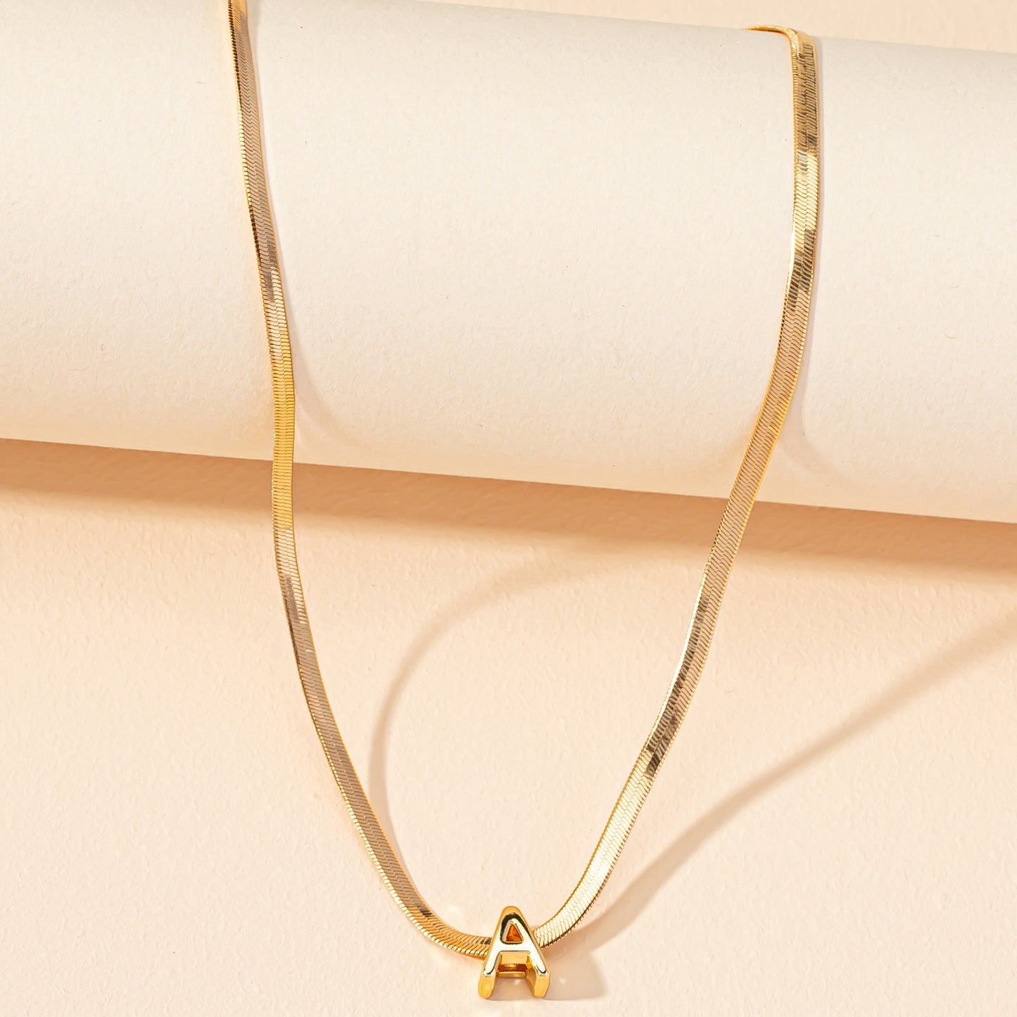 Letter A Pendant Chain Necklace - Vienna Verve Collection