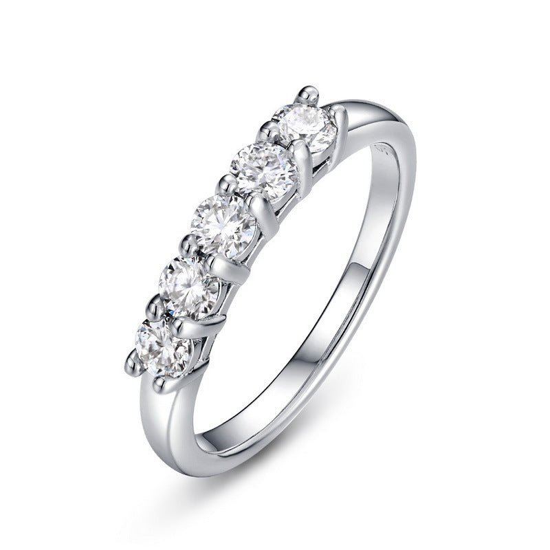 Planderful Classic Moissanite Sterling Silver Ring – 3 × 3 mm, 0.5 ct