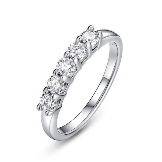 Planderful Classic Moissanite Sterling Silver Ring – 3 × 3 mm, 0.5 ct
