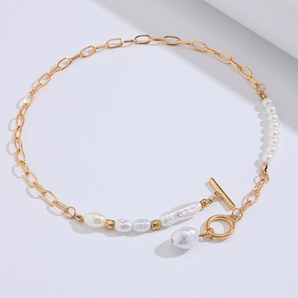Baroque Pearl-Style Teardrop Fringe Necklace
