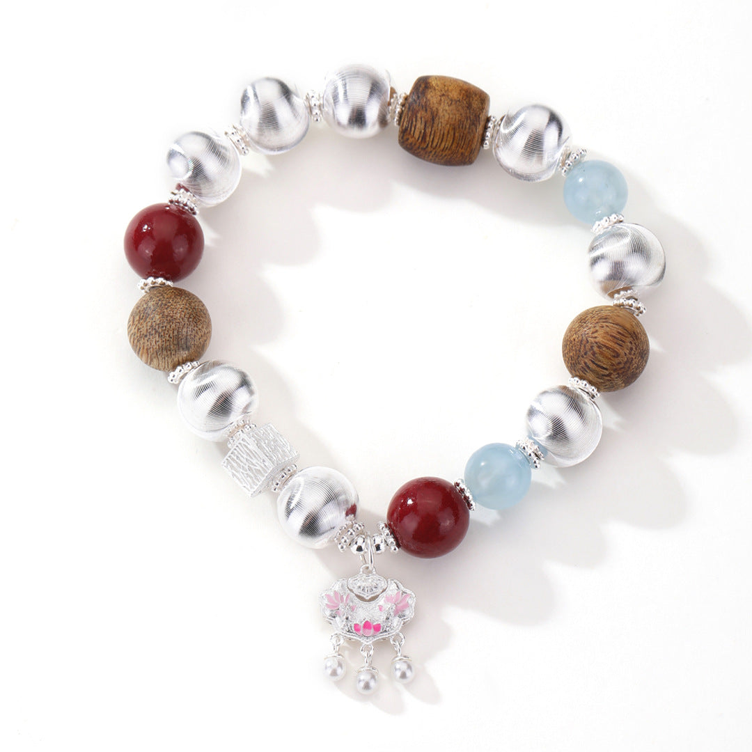 Wenwan Agarwood 925 Sterling Silver Bracelet