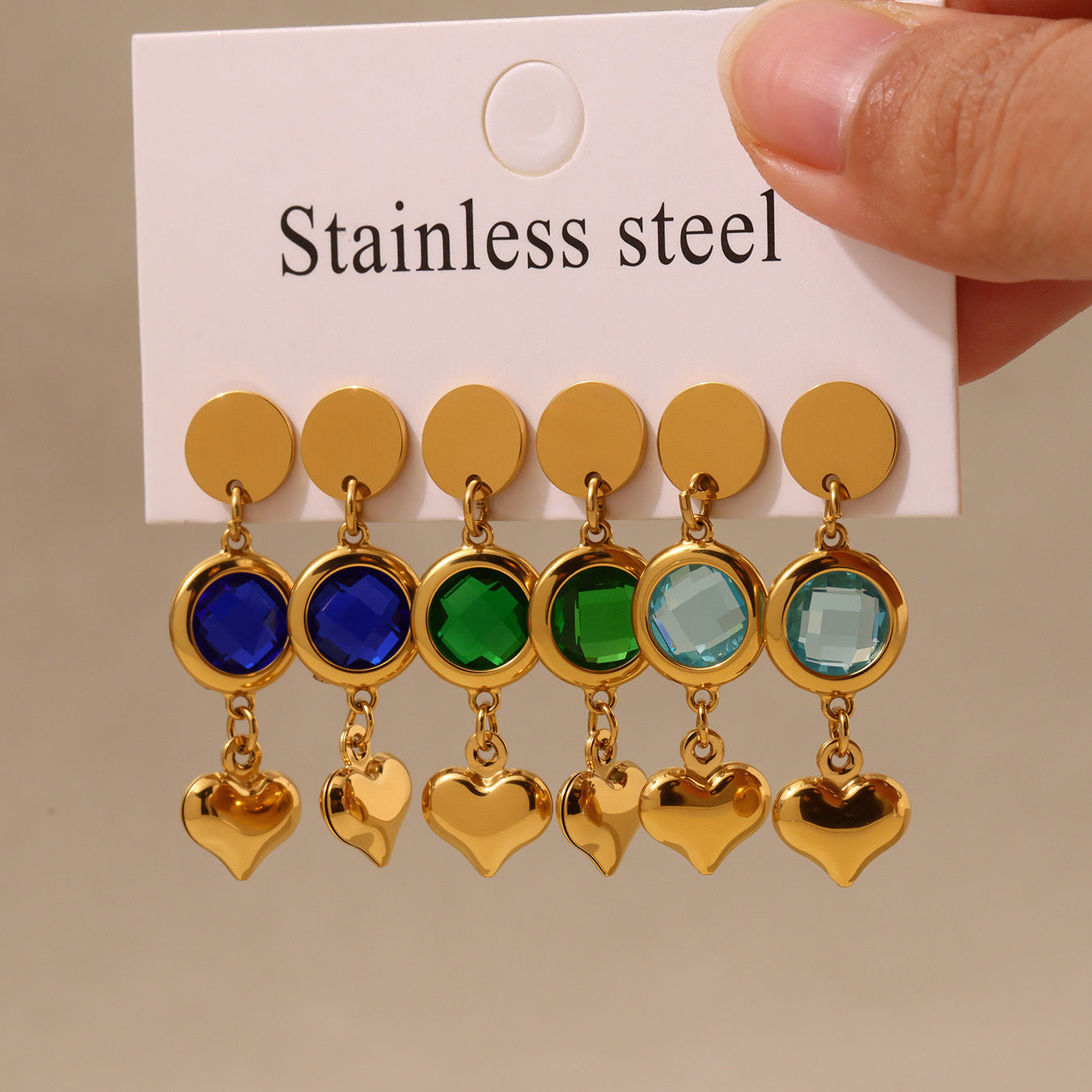 Planderful Czech Glass Love Fringe Earrings 18K Gold Women