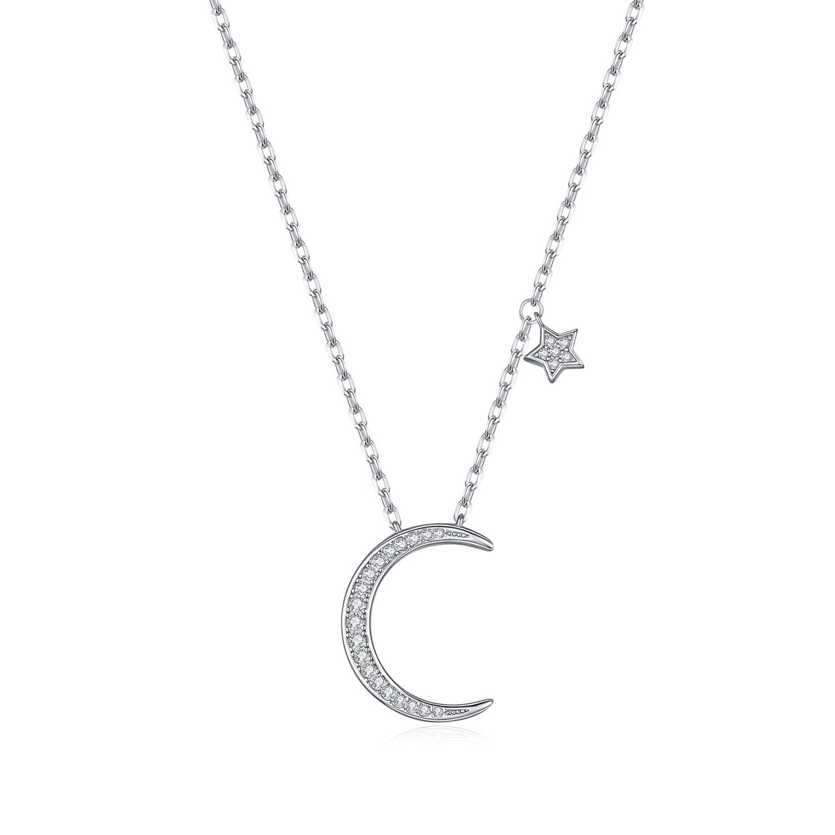 925 Sterling Silver Celestial Moon Necklace