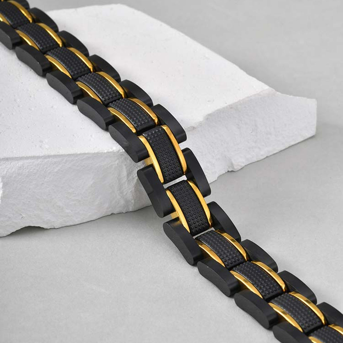 Black Stainless Steel Bracelet for Men