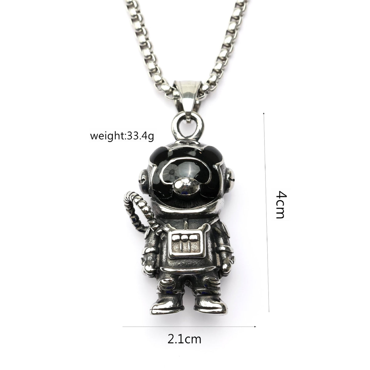 Vintage Stainless Steel Men's Pendant Necklace