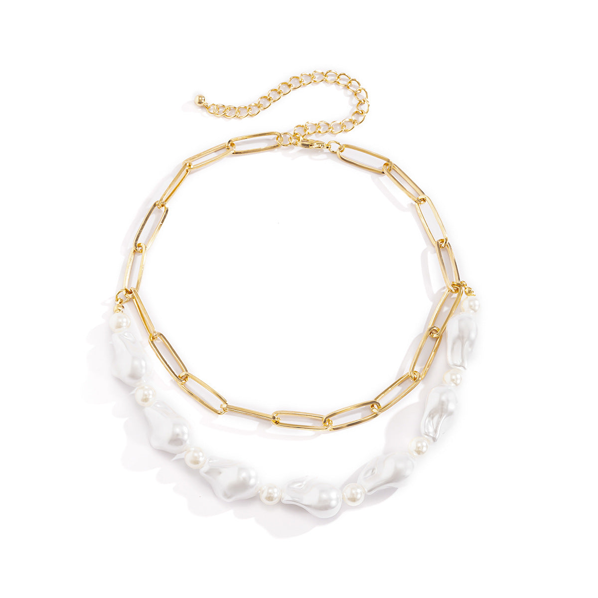 Planderful Imitation Pearl Necklace Multi Layer Baroque Cross Beaded Statement Jewelry For Women Vienna Verve
